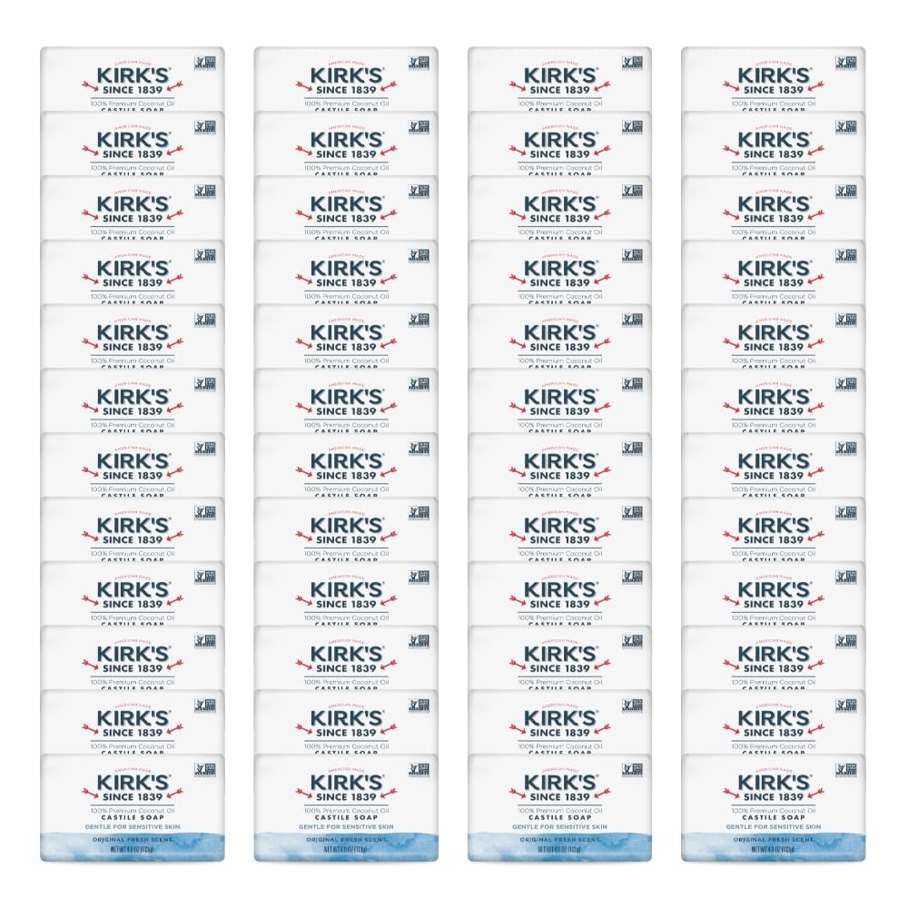 Product image of Kirk's Castile Bar Soap Made Premium Coconut Oil Bars Original Fresh Scent Men Women and Children Sensitive